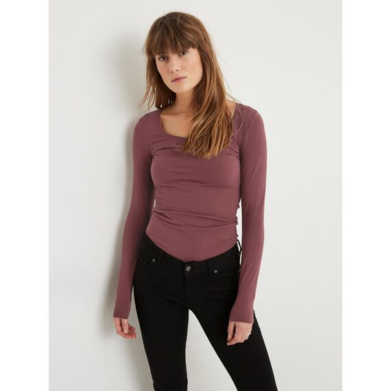 VERO MODA Damen VMMAXI My LS Soft Long U-Neck, Rose Brown, XS