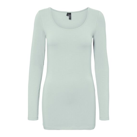 VERO MODA Damen VMMAXI My LS Soft Long U-Neck, Sky Gray, XS
