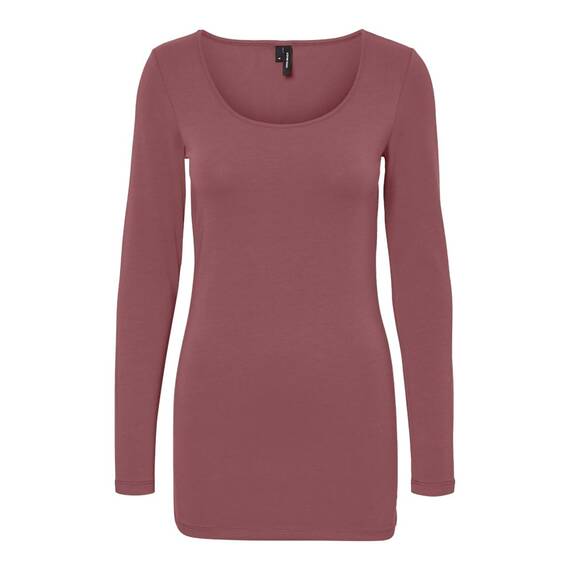 VERO MODA Damen VMMAXI My LS Soft Long U-Neck, Rose Brown, M