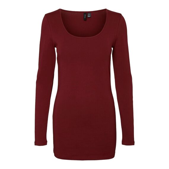 VERO MODA Damen VMMAXI My LS Soft Long U-Neck, Cabernet, S