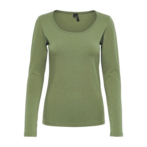 VERO MODA Damen VMMAXI My LS Soft UNECK 3-Pack, Oil Green/Abyss/Stormy Weather, XS