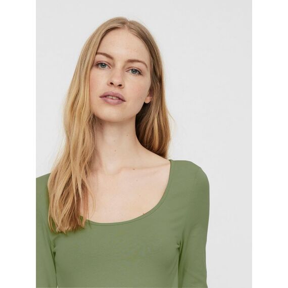 VERO MODA Damen VMMAXI My LS Soft UNECK 3-Pack, Oil Green/Abyss/Stormy Weather, M