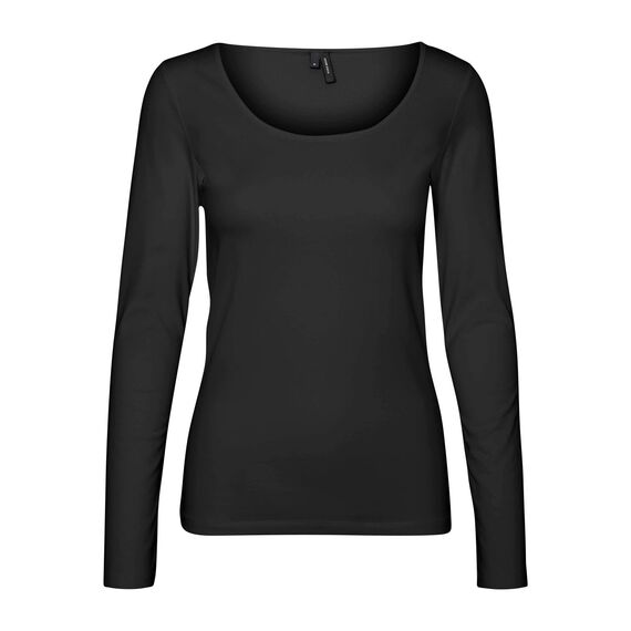 VERO MODA Damen VMMAXI My LS Soft UNECK NOOS 3-Pack, Black/Black & Black, S