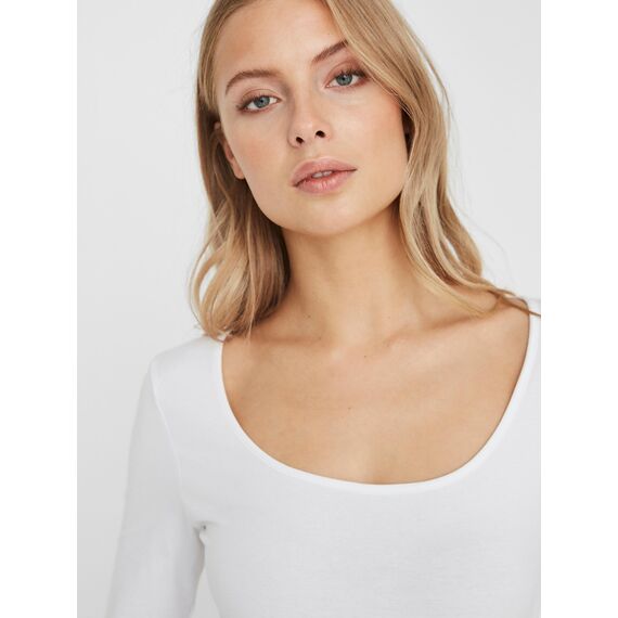 VERO MODA Damen VMMAXI My LS Soft UNECK NOOS 3-Pack, Black/Black & Bright White, S