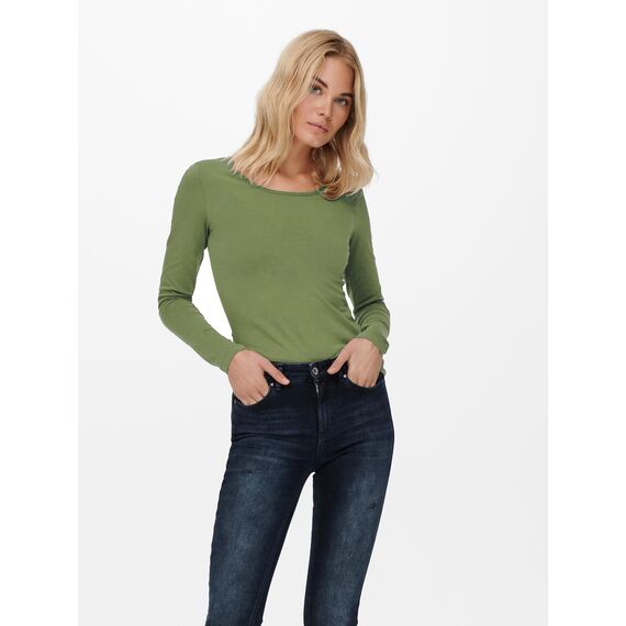 VERO MODA Damen VMMAXI My LS Soft UNECK NOOS 3-Pack Langarmshirt, Oil Green/Green Gables & Chine, L