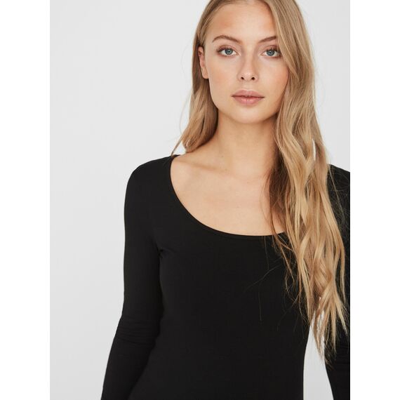 VERO MODA Damen VMMAXI My LS Soft UNECK NOOS 3-Pack, Black/Black & Black, S