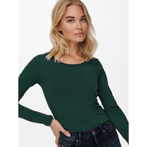 VERO MODA Damen VMMAXI My LS Soft UNECK NOOS 3-Pack Langarmshirt, Oil Green/Green Gables & Chine, L