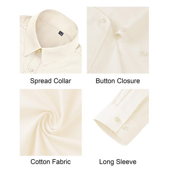 J.VER Bluse Damen Business Casual Damenblusen BüRotauglich Button Down Langarmshirt Knitterfrei Elegant Oberteile Beige