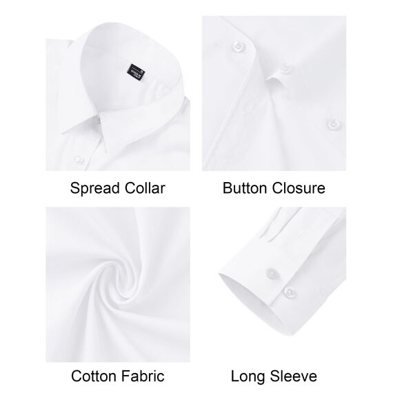 J.VER Business Bluse Damen Langarm Saison-Transition Damenblusen Business Casual Langarmshirt Allwetter-Tauglich Alle Weiß