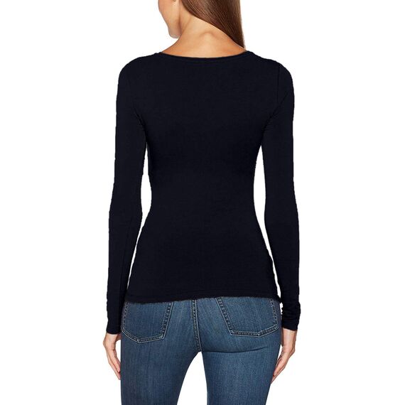 ONLY Damen Onllive Love Life L/S Oneck Top Noos JRS T-Shirt, Schwarz, M EU