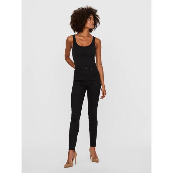 VERO MODA Damen Tank Top VMMaxi My Soft Long Basic Damentop 10185110 Black XXL