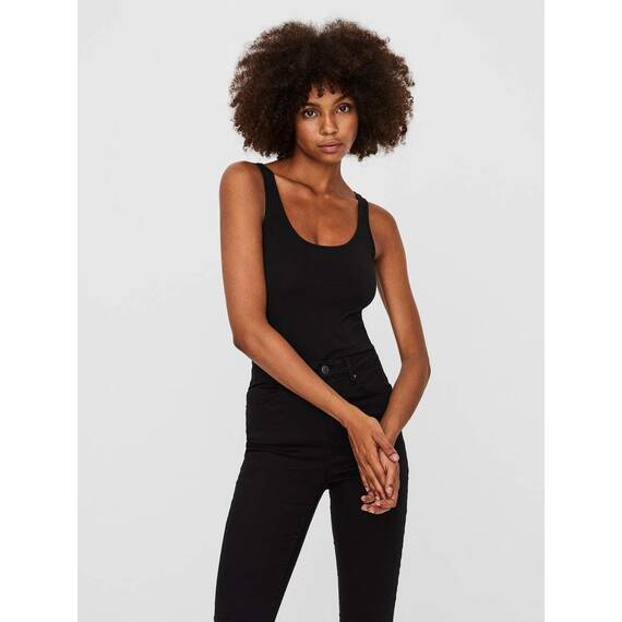 VERO MODA Damen Tank Top VMMaxi My Soft Long Basic Damentop 10185110 Black XXL