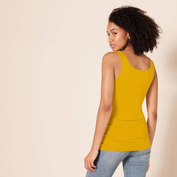 Amazon Essentials Damen Tanktop, Schmale Passform, 2er-Pack, Dunkles Olivgrün/Gold, L