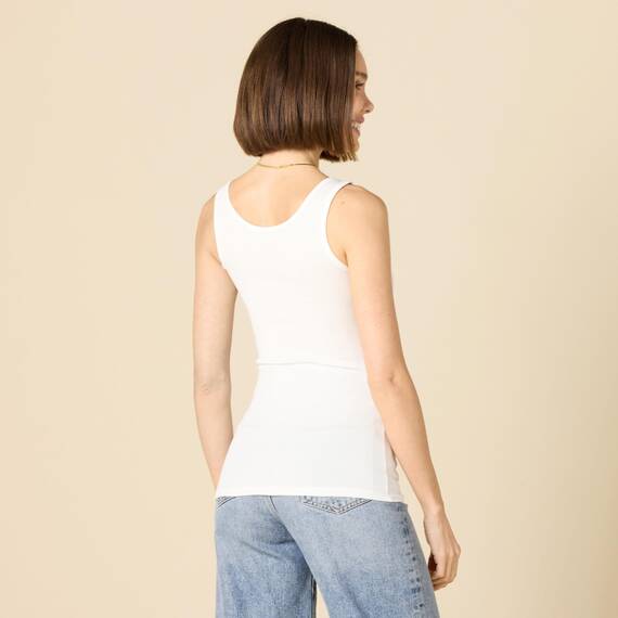 Amazon Essentials Damen Tanktop, Schmale Passform, 2er-Pack, Gelb/Weiß, L