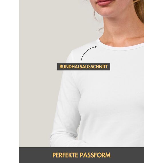 Basic Treasure 2-Pack Langarmshirts für Damen Weiß, Longsleeve Baumwolle 95%, Langarmshirt Baumwolle, Basic Shirt Damen L