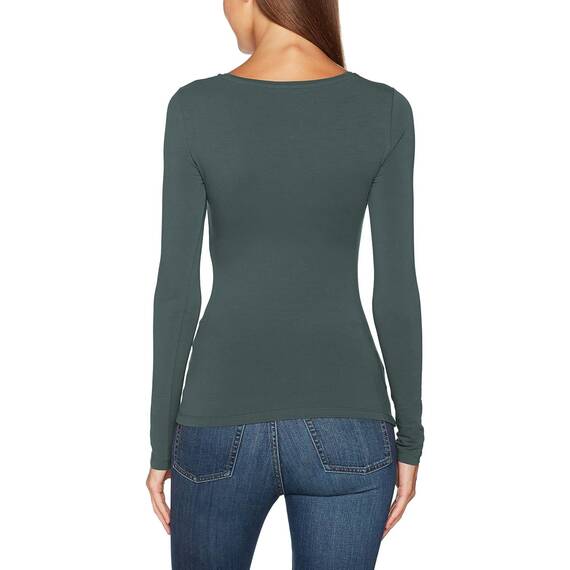 ONLY Damen Langarmshirt Figurbetont und Tailliert aus Baumwolle, Rundhalsausschnitt (3er Love Mix 8)(Withered Rose, Balsam Green, Light Grey Melange - XS)