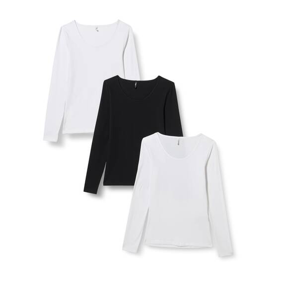 Onllive Love LS O-Neck TOP 3-Pack CS JRS