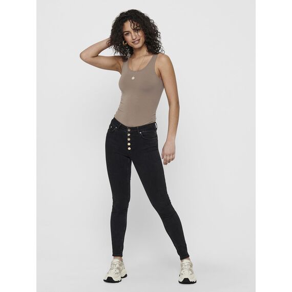 ONLY 3er Pack Damen Oberteile Basic Tank Tops weiß, schwarz, grau, blau, Creme Frauen Shirt lang Sommer Shirts Top 15201465 (XL, Farbmix 1)