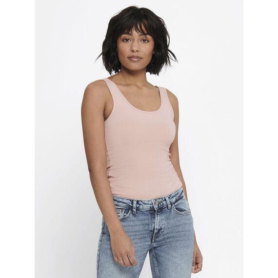 ONLY 3er Pack Damen Oberteile Basic Tank Tops weiß, schwarz, grau, blau, Creme Frauen Shirt lang Sommer Shirts Top 15201465 (L, FarbMix 2)