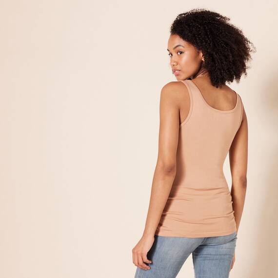 Amazon Essentials Damen Tanktop, Schmale Passform, 2er-Pack, Kamelbraun, XXL