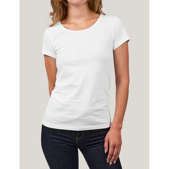 Basic Treasure 3er Pack Tshirt Damen Weiß, Kurzärmliges Shirt, 100% Baumwolle T Shirt (Weiß, L)