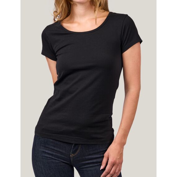 Basic Treasure 3er Pack Tshirt Damen Schwarz, Kurzärmliges Shirt, 100% Baumwolle T Shirt (Schwarz, XL)
