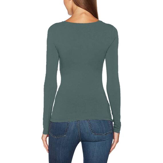 ONLY NOS Damen Onllive Love New LS O-Neck TOP NOOS Langarmshirt, per Pack Grün (Balsam Green Balsam Green), 34 (Herstellergröße: XS)