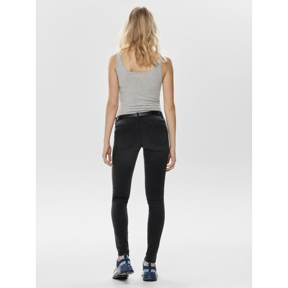 ONLY 3er Pack Damen Basic Tops Tank Top grau lang 15201465 (L, Grau (Light Grey Melange))