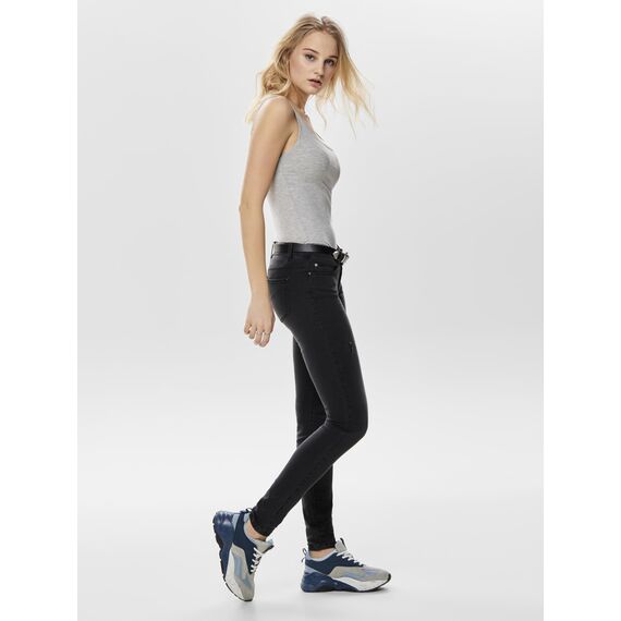 ONLY 3er Pack Damen Basic Tops Tank Top grau lang 15201465 (L, Grau (Light Grey Melange))