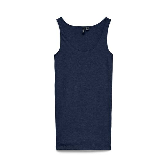 VERO MODA Damen Tank Top VMMaxi My Soft Long Basic Damentop 10185110 Black iris S