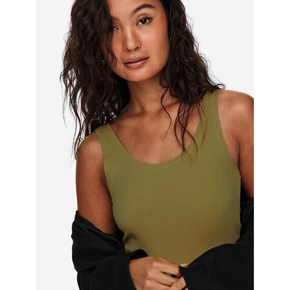 ONLY 3er Pack Damen Basic Tops Tank Top dunkel blau lang 15201465 Farb Mix 9 S