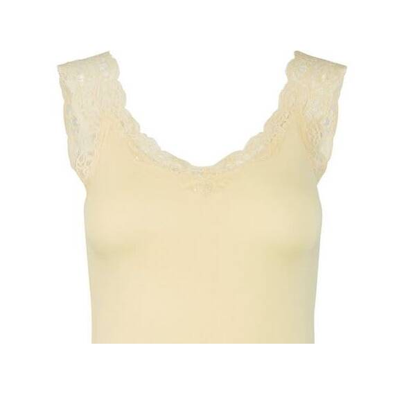 PIECES Damen Pcbarbera Lace Noos Top, Golden Haze, L EU
