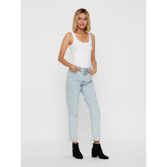 VERO MODA Damen VMMAXI My Soft Long Tank TOP GA 4er, Black/Black/Bright White/BRIGH, L