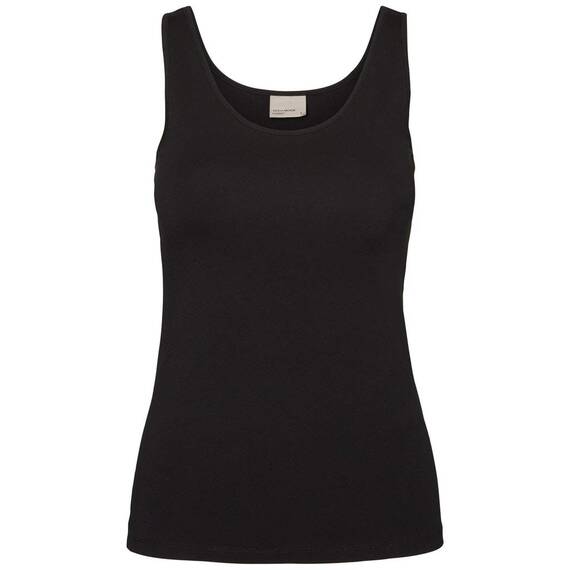 VERO MODA Damen VMMAXI My Soft UU Tank NOOS Top, Schwarz (Black), 38 (Herstellergröße: M)