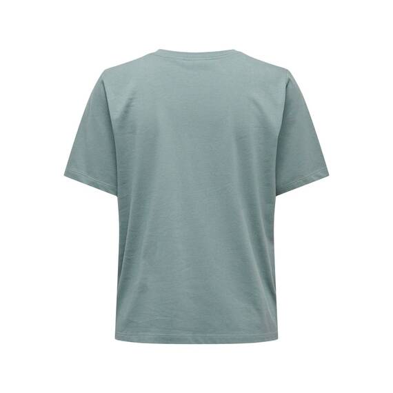 ONLY Damen ONLONLY S/S Tee CS, Silver Lining/Abyss + Blackend, S
