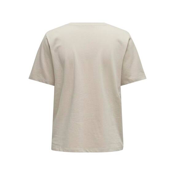 ONLY Damen ONLONLY S/S Tee CS, Silver Lining/Abyss + Blackend, S