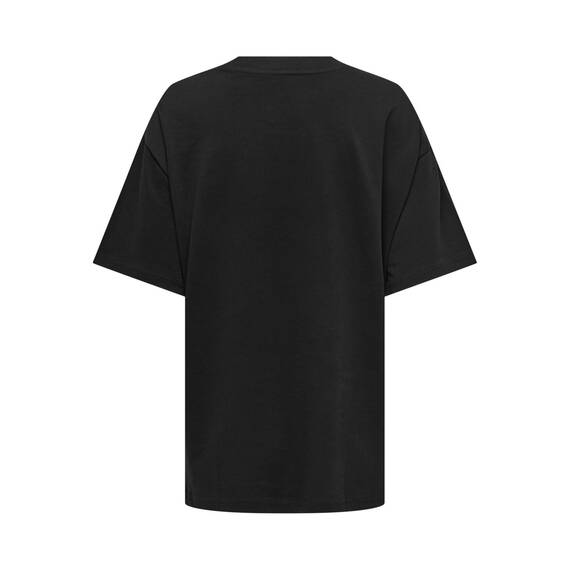 ONLY Damen Onlriri S/S Stones Top Box JRS T-Shirt, Black/Print:Iconic, M