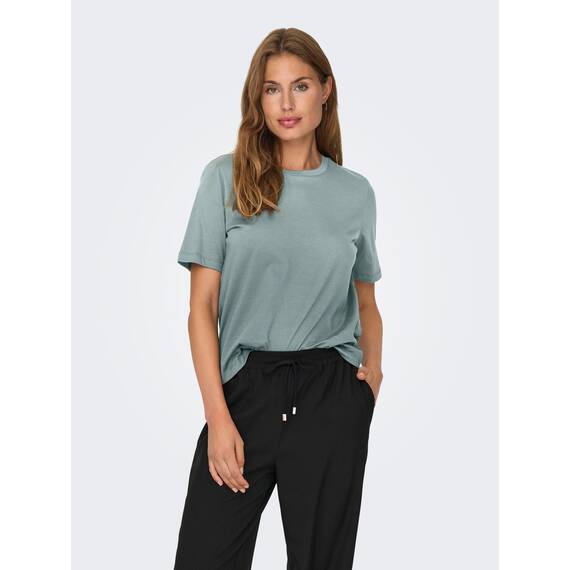 ONLY Damen Onlonly S/S Tee JRS Noos Kurzärmeliges T-Shirt Mit Normaler Passform Für Den Alltag, Balsam Green, Small