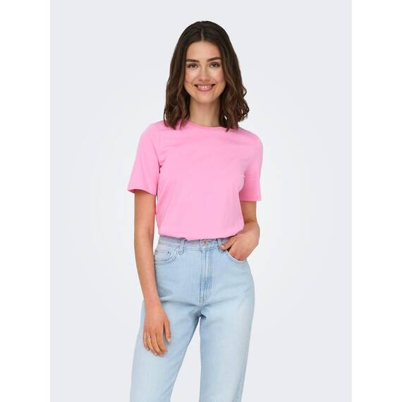 ONLY Damen Onlonly S/S Tee JRS Noos Kurzärmeliges T-Shirt Mit Normaler Passform Für Den Alltag, Sachet Pink, XXS