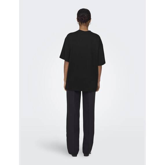 ONLY Damen Onlriri S/S Stones Top Box JRS T-Shirt, Black/Print:Iconic, XL EU