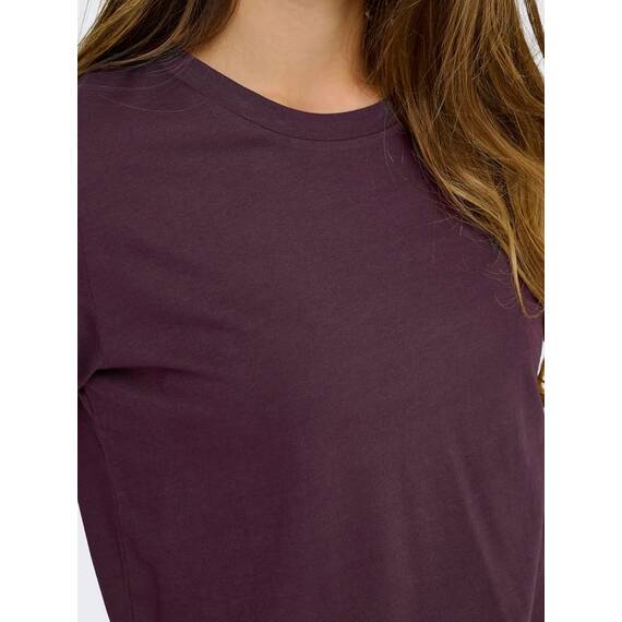 ONLY Damen ONLONLY S/S Tee CS, Fallen Rock/Plum Kitten + Wine, XXXL
