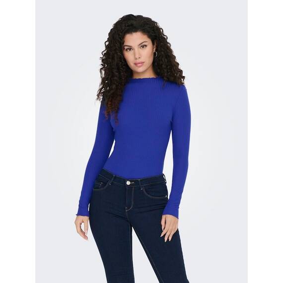 ONLY Women's ONLEMMA L/S HIGH Neck NOOS JRS Top, Surf The Web, L