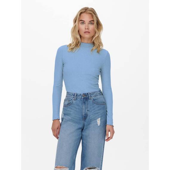 ONLY Women's ONLEMMA L/S HIGH Neck NOOS JRS Top, Ultramarine, XXS