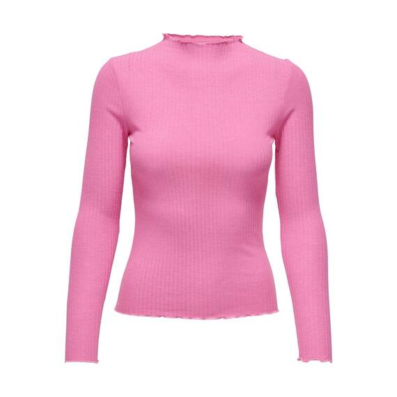 ONLY Damen Onlemma L/S High Neck Top Noos JRS Langarmshirt, Sachet Pink,S