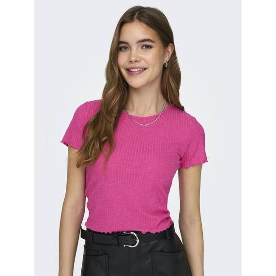 ONLY Damen Onlemma S/S Short Top Noos JRS Fuchsia Purple S