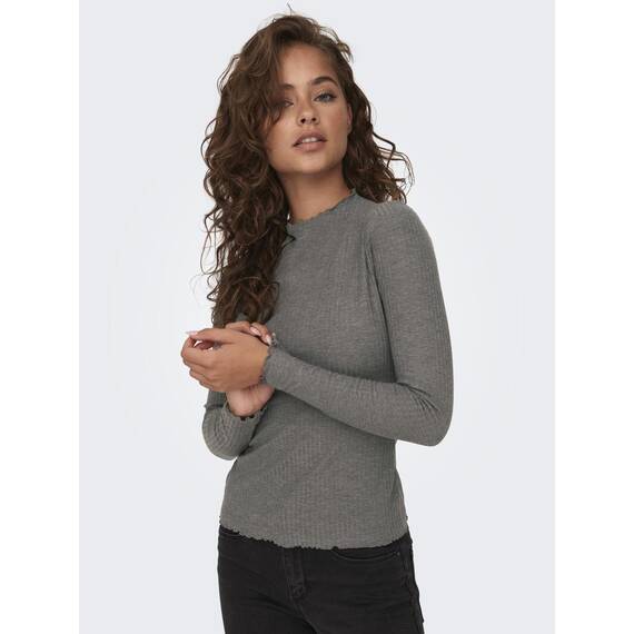 ONLY Damen Onlemma L/S High Neck Top Noos JRS Langarmshirt, Plum Kitten,XS