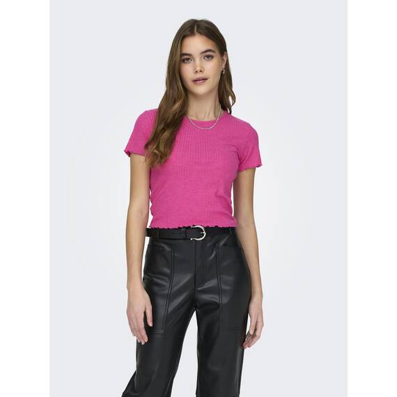 ONLY Damen Onlemma S/S Short Top Noos JRS Fuchsia Purple S