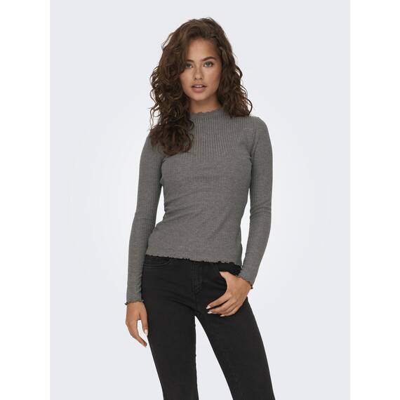 ONLY Damen Onlemma L/S High Neck Top Noos JRS Langarmshirt, Plum Kitten,XS