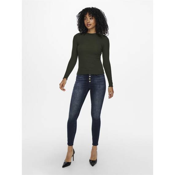 ONLY Damen Onlemma L/S High Neck Top Noos JRS Langarmshirt, Rosin,3XL