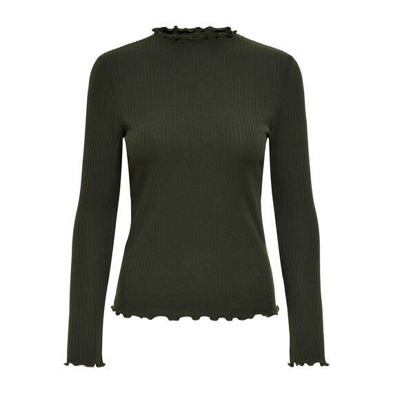 ONLY Damen Onlemma L/S High Neck Top Noos JRS Langarmshirt, Rosin,XXL